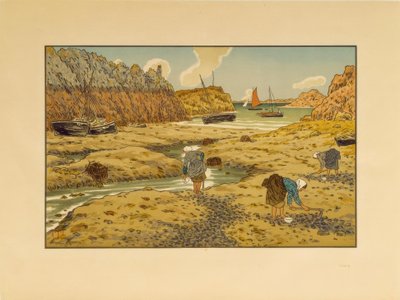 Der Hafen von Loguivy bei Ebbe von Henri Rivière