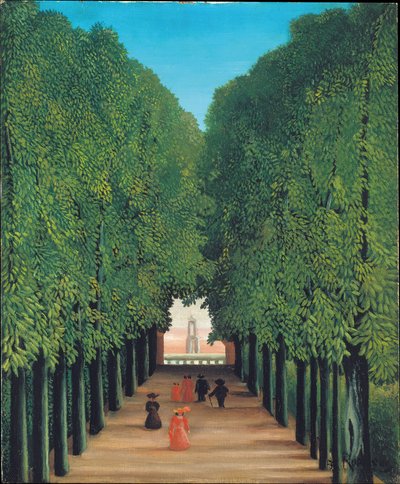 Die Allee im Park von Saint-Cloud von Henri Rousseau