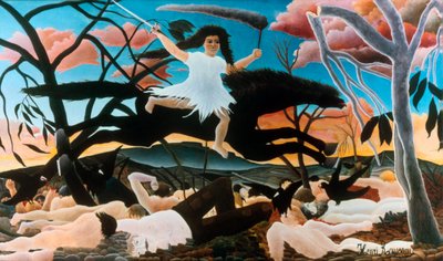 Krieg oder der Ritt der Zwietracht, 1894 von Henri Rousseau