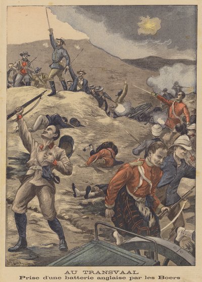 Eroberung einer britischen Geschützstellung durch die Buren in Südafrika von Henri Rudaux