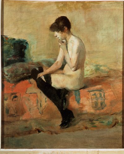 Weiblicher Akt auf einer Couch von Henri de Toulouse-Lautrec
