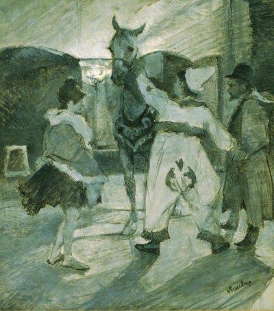 Hinter den Kulissen im Zirkus von Henri de Toulouse-Lautrec