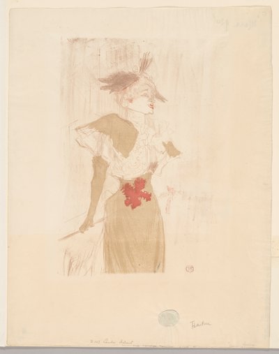 Mademoiselle Marcelle Lender, stehend von Henri de Toulouse-Lautrec
