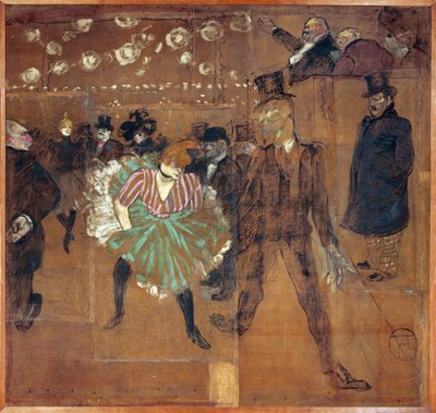 Panneau für die Bude der Goulue auf der Foire du Trône: Das Moulin Rouge: La Goulue und "Valentin le désossé" von Henri de Toulouse-Lautrec