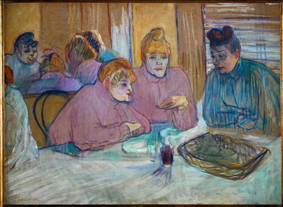 Prostituierte um einen Esstisch von Henri de Toulouse-Lautrec