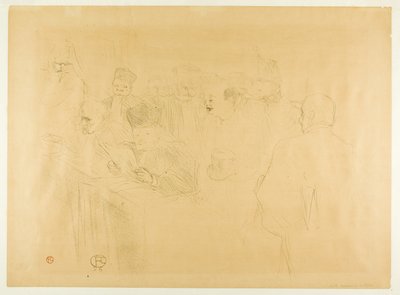 Der Lebaudy-Prozess, Mademoiselle Marsy sagt aus von Henri de Toulouse-Lautrec