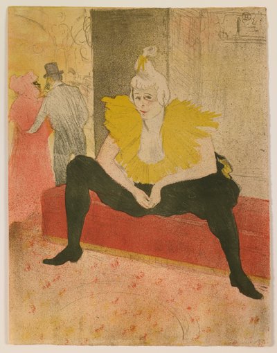 Die sitzende Clownin, aus der Serie „Elles“ von Henri de Toulouse-Lautrec