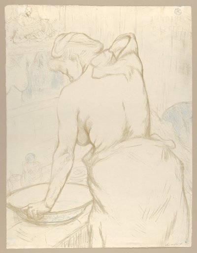 Waschen, aus "Elles" von Henri de Toulouse-Lautrec