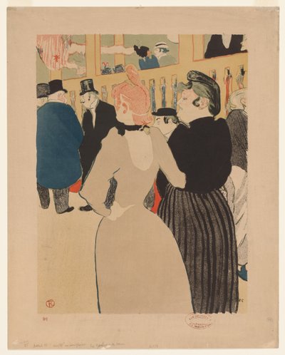 Im Moulin Rouge: La Goulue und ihre Schwester von Henri de Toulouse Lautrec