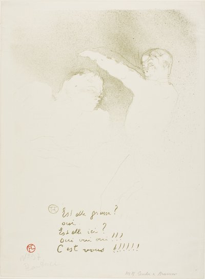 Bei den Variétés: Mademoiselle Lender und Brasseur von Henri de Toulouse Lautrec