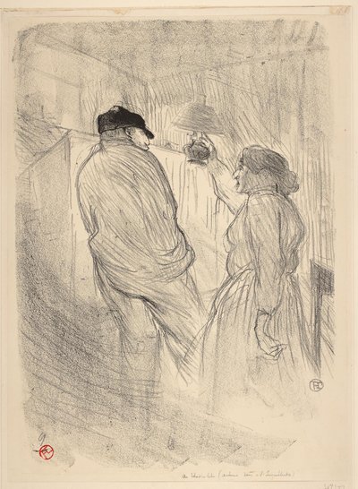 Im Théâtre Libre, Antoine in der Unruhe von Henri de Toulouse Lautrec