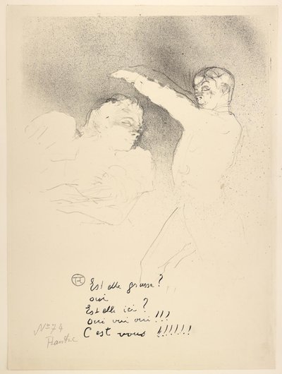 Aux Variétés, Mademoiselle Lender und Brasseur von Henri de Toulouse Lautrec