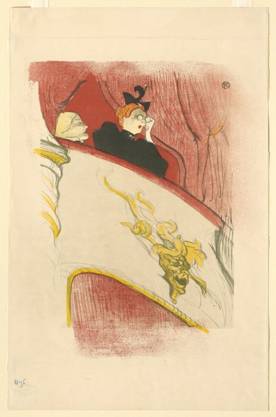 Balkon mit einer vergoldeten grotesken Maske von Henri de Toulouse Lautrec