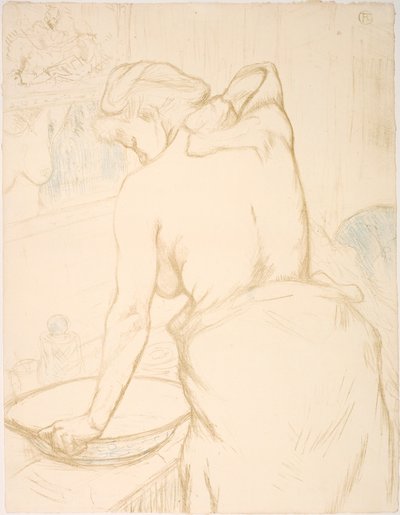 Frau, die sich wäscht, die Toilette von Henri de Toulouse Lautrec