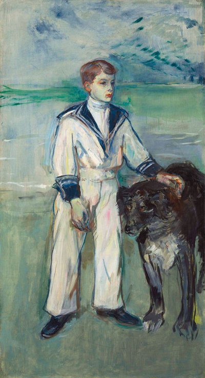 Das Kind mit dem Hund, Sohn von Madame Marthe und die Hündin Pamela-Taussat von Henri de Toulouse-Lautrec