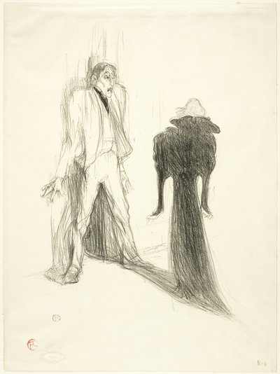 Lugné-Poé, in Bild von Henri de Toulouse Lautrec