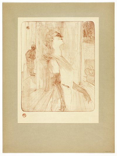 Auf der Bühne, Platte eins aus Yvette Guilbert von Henri de Toulouse Lautrec