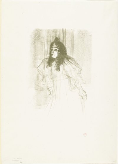 Porträt der Sängerin May Belfort mit losem Haar von Henri de Toulouse Lautrec