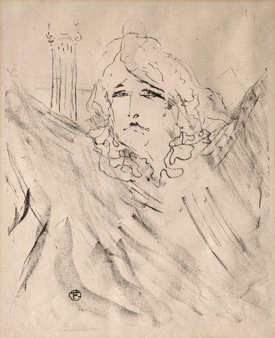 Porträts von Schauspielern und Schauspielerinnen: Dreizehn Lithografien: Sarah Bernhardt von Henri de Toulouse Lautrec