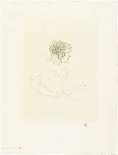 Porträt der Schauspielerin Luce Myrès mit Fächer von Henri de Toulouse Lautrec