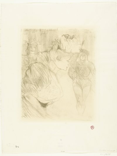 Porträt der Schauspielerin Marcelle Lender, die sich vor dem Publikum verbeugt von Henri de Toulouse Lautrec