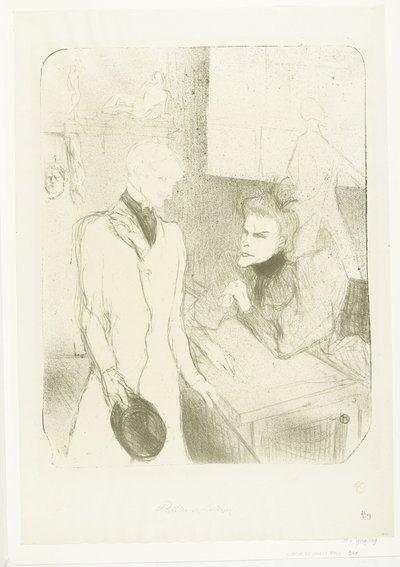Porträt der Schauspielerin Marthe Brandès und des Schauspielers Charles le Bargy im Theaterstück Les Cabotins von Henri de Toulouse Lautrec