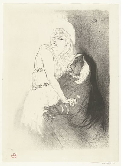 Porträt der Schauspielerin Sarah Bernhardt im Theaterstück Phèdre von Henri de Toulouse Lautrec