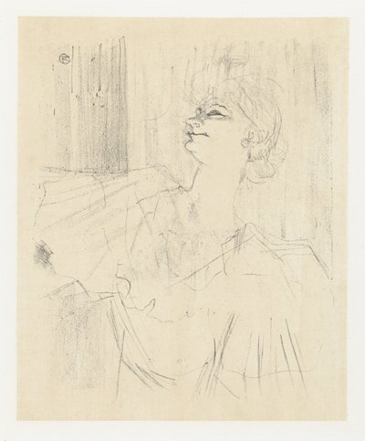 Porträt der Schauspielerin Yvette Guilbert in A Ménilmontant de Bruant von Henri de Toulouse Lautrec
