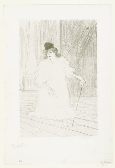 Porträt der Sängerin Cecy Loftus auf der Bühne im Theater von Henri de Toulouse Lautrec