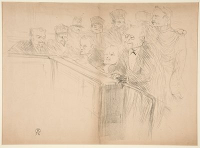 Der Arton-Prozess, erste Platte von Henri de Toulouse Lautrec