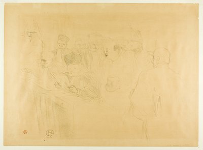 Der Lebaudy-Prozess, Mademoiselle Marsy sagt aus von Henri de Toulouse Lautrec