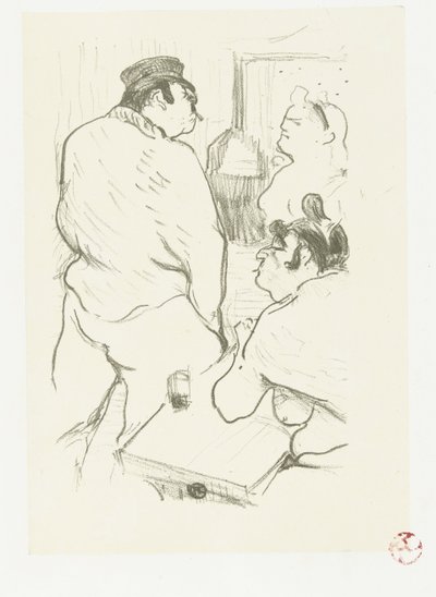 Zwei Frauen und ein Mann im Bordell von Henri de Toulouse Lautrec