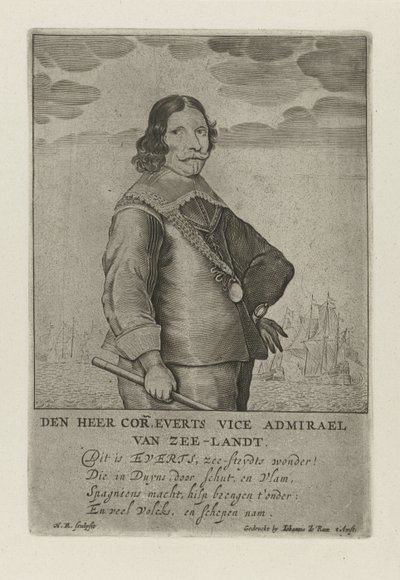 Porträt von Cornelis Evertsen von Henrick Rochuszn van Dagen