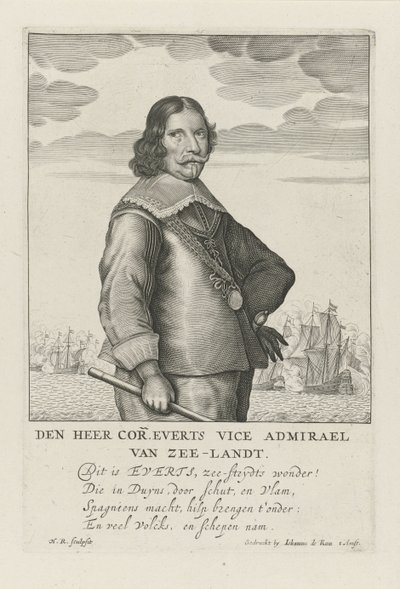Porträt von Cornelis Evertsen von Henrick Rochuszn van Dagen