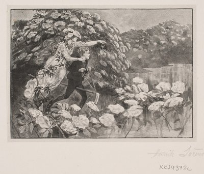 Illustration zu H. C. Andersen: "Die Holunderfrau" von Henrik Arnold Hamilkar Sørensen