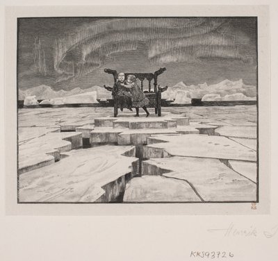 Illustration zu H. C. Andersen: "Die Schneekönigin" von Henrik Arnold Hamilkar Sørensen