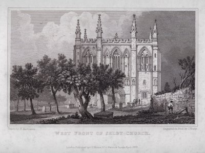 Westfassade der Selby Kirche von Henry (after) Gastineau