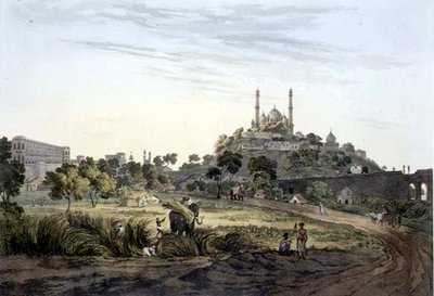 Eine Ansicht von Lucknow, Tafel VII, graviert von Daniel Havell, 1809 von Henry (after) Salt
