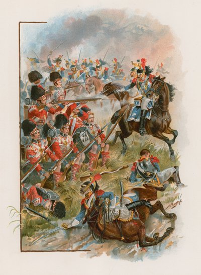 Platz der 42. Highlander, angegriffen von französischen Kürassieren bei Quatre Bras, 16. Juni 1815 von Henry A. Payne