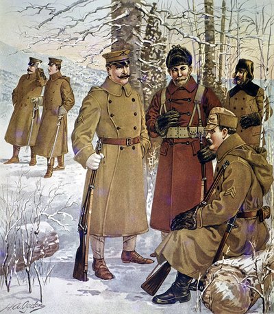 Winteruniformen der US-Armee von 1901-07 von Henry Alexander (after) Ogden
