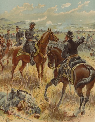 General Meade in der Schlacht von Gettysburg, Pennsylvania, Amerikanischer Bürgerkrieg, 2. Juli 1863 von Henry Alexander Ogden