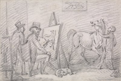 Das Atelier des Künstlers von Henry Bernard Chalon