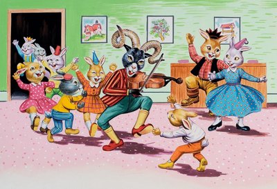 Eine Party im Haus von Brer Rabbit von Henry Charles Fox