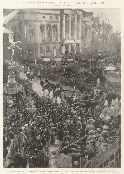 Die Anerkennung der Stadt für die königliche Kolonialtour von Henry Charles Seppings Wright