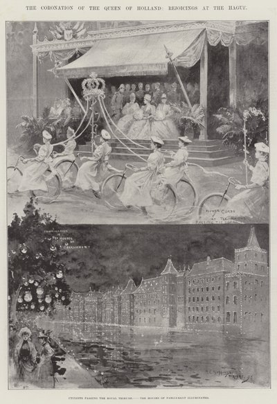 Die Krönung der Königin von Holland, Feierlichkeiten in Den Haag von Henry Charles Seppings Wright