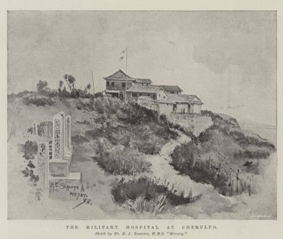 Das Militärkrankenhaus in Chemulpo von Henry Charles Seppings Wright