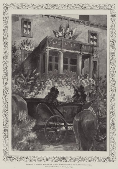 Die Königin in Irland, Besuch Ihrer Majestät im Kloster des Heiligen Herzens, Dublin von Henry Charles Seppings Wright