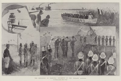 Die Situation in Fashoda, Vorfälle bei der Landung des Sirdars von Henry Charles Seppings Wright