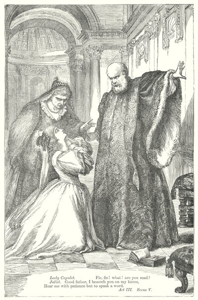 Romeo und Julia (Gravur) von Henry Courtney (after) Selous