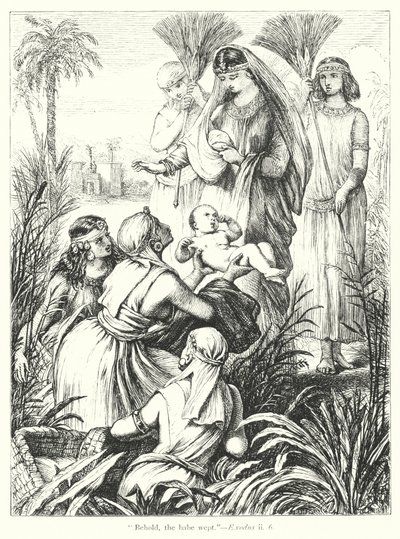 Das Auffinden des Moses von Henry Courtney (after) Selous